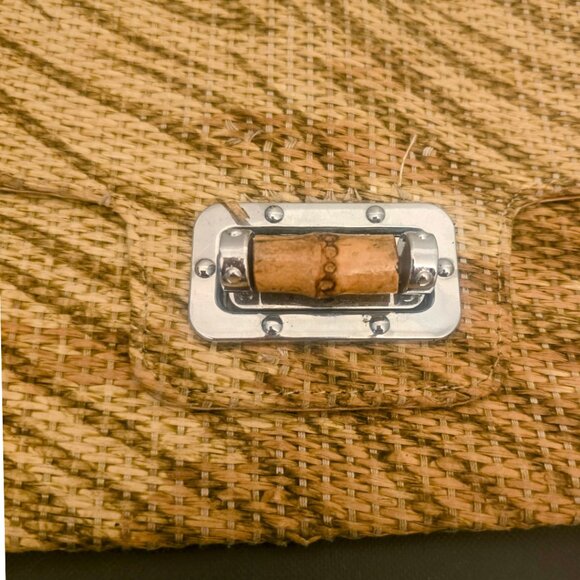 Vintage MMS Design Studio Handwoven Animal Print Clutch Purse - Picture 2 of 4